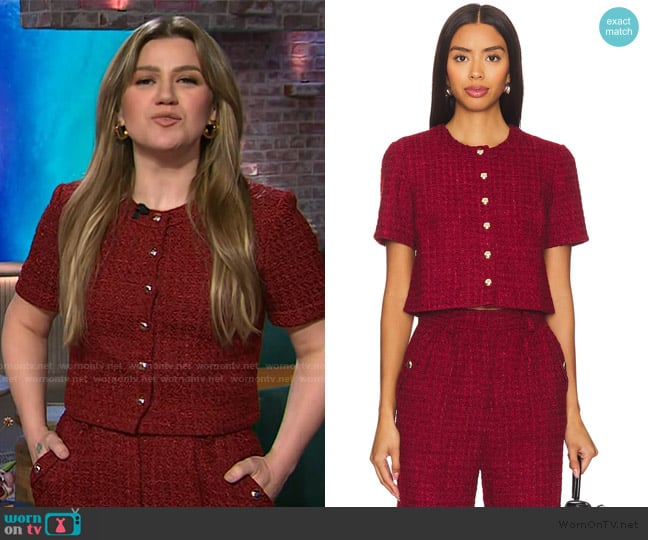 Amanda Uprichard Braswell Top worn by Kelly Clarkson on The Kelly Clarkson Show