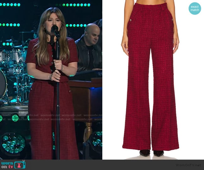 Amanda Uprichard Jane Pants worn by Kelly Clarkson on The Kelly Clarkson Show