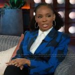 Amber Ruffin’s blue printed blazer on The Kelly Clarkson Show