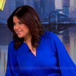 Ana’s blue v-neck dress on The View