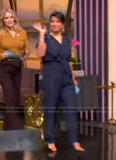 Ana’s navy jumpsuit on The View