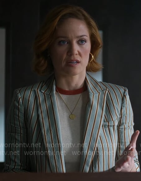 Angie's striped blazer on Will Trent