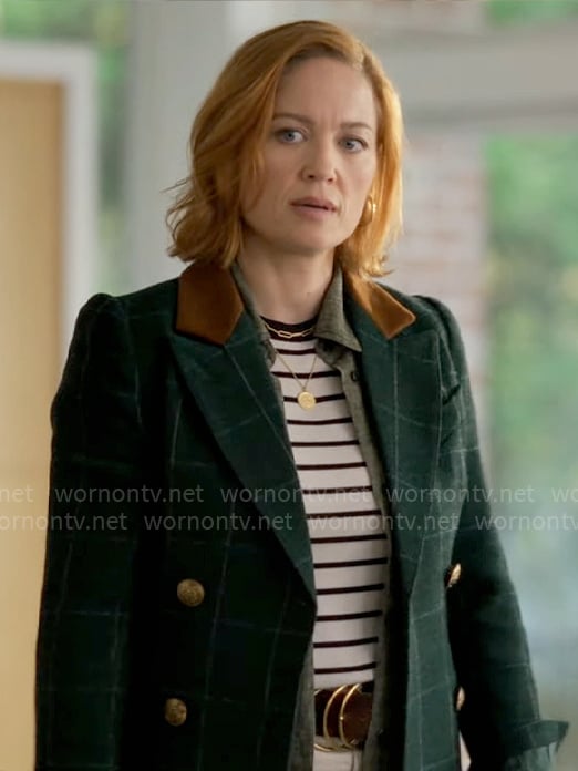 Angie's green checked blazer on Will Trent