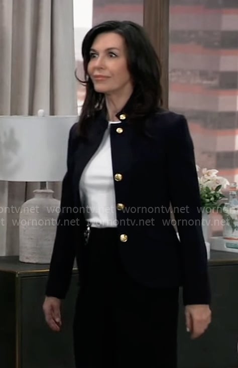 Anna's jacket with gold buttons on General Hospital