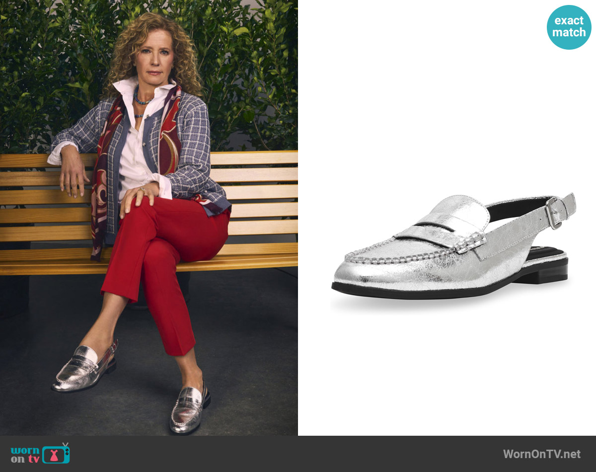 Anne Klein Birdie Slingback Mule Penny Loafers worn by Patty (Nancy Travis) on Grosse Pointe Garden Society