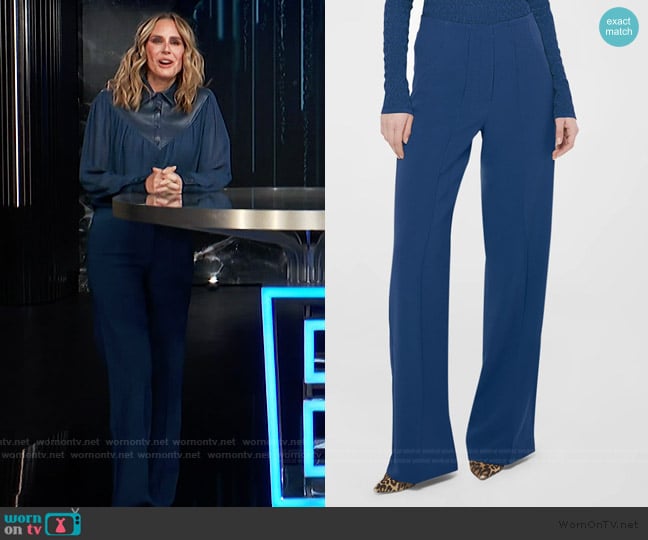 AS by DF Finn Straight Leg Trousers worn by Keltie Knight on E! News