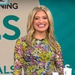 Ashley Bellman’s floral mesh dress on CBS Mornings