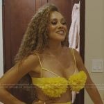 Ashley’s yellow ruffle bra and pants on The Real Housewives of Potomac