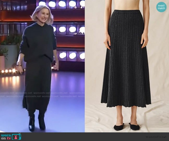 Attersee The Knit Skirt worn by Naomi Watts on The Kelly Clarkson Show