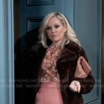 Ava’s brown fur coat on General Hospital