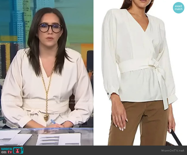 Ba&Sh Cola Top in off-white worn by Savannah Sellers on NBC News Daily