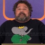 Bobby Moynihan’s Babar sweater on Hollywood Squares