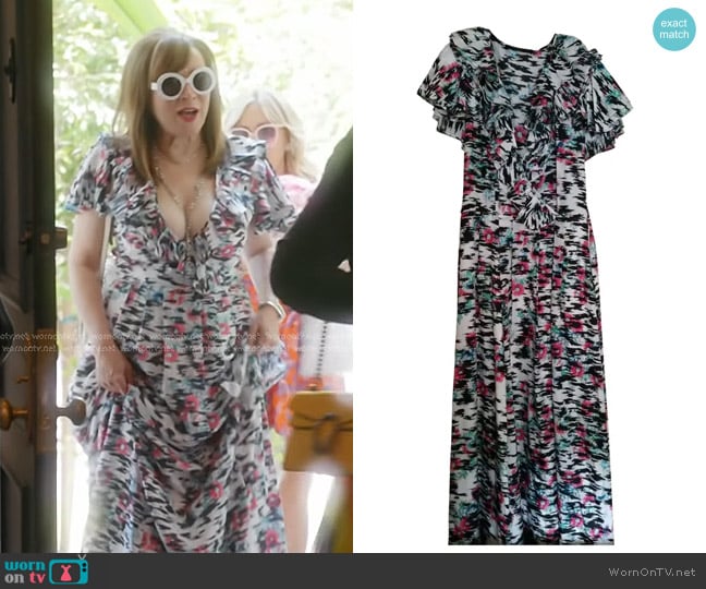 Balenciaga Silk Maxi Dress worn by Jennifer Tilly on The Real Housewives of Beverly Hills