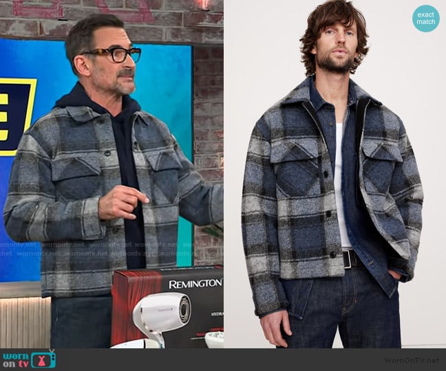 Banana Republic Plaid Shirt Jacket worn by Lawrence Zarian on The Kelly Clarkson Show