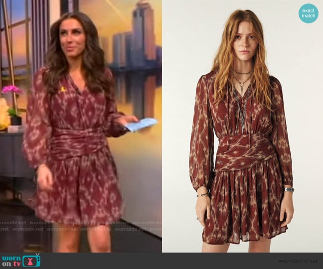 Ba&sh Minthe Tie Neck Dress worn by Alyssa Farah Griffin on The View