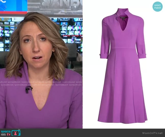 Julia Ainsley’s purple v-neck dress on NBC News Daily