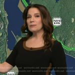 Heather’s black contrast trim dress on Good Morning America