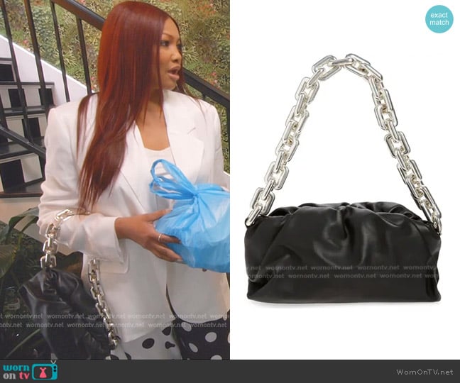 Bottega Veneta The Chain Pouch Leather Shoulder Bag worn by Garcelle Beauvais on The Real Housewives of Beverly Hills