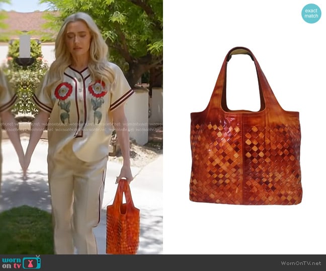 Bottega Veneta Leather Tote worn by Erika Jayne on The Real Housewives of Beverly Hills