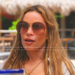 Britani’s orange round sunglasses on The Real Housewives of Salt Lake City