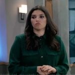 Brook Lynn’s green button down shirt on General Hospital