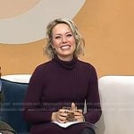 Dylan’s burgundy turtleneck sweater dress on Today