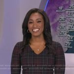 Brittany's burgundy plaid dress on Good Morning America