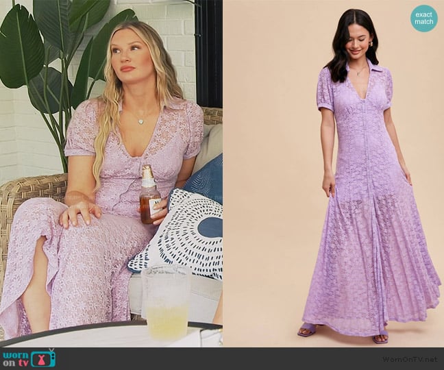 Molly’s lavender floral maxi dress on Southern Charm