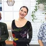 Candice Kumai’s black floral scoop neck dress on Today