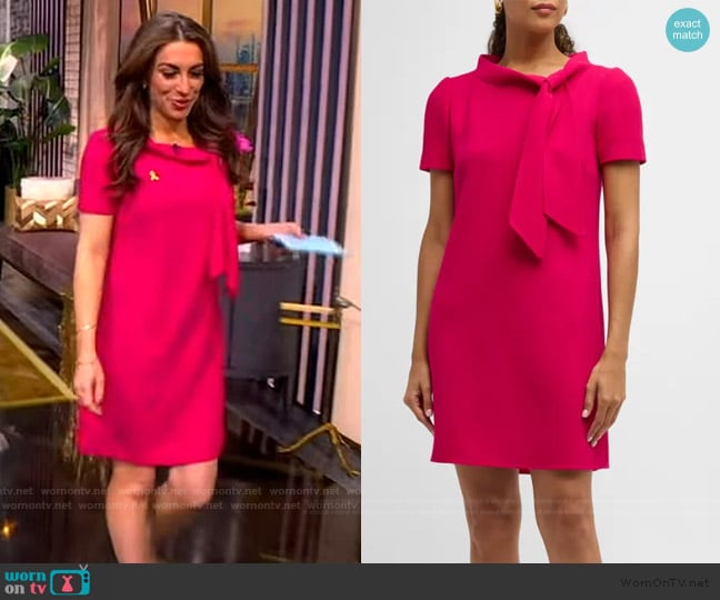 Carolina Herrera Tie Boat Neck Wool Mini Dress worn by Alyssa Farah Griffin on The View