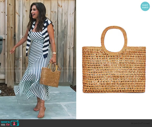 Leva’s straw tote on Southern Charm