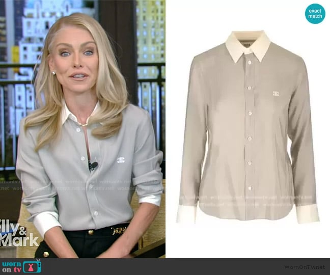 Celine Romy Shirt worn by Kelly Ripa on Live with Kelly and Mark