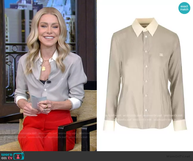 Celine Romy Shirt worn by Kelly Ripa on Live with Kelly and Mark