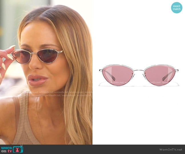 Chanel Cat-eye Sunglasses in Silver worn by Dorit Kemsley on The Real Housewives of Beverly Hills