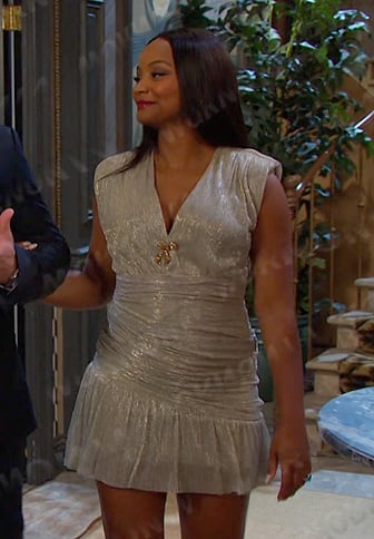 Chanel's metallic mini dress on Days of our Lives