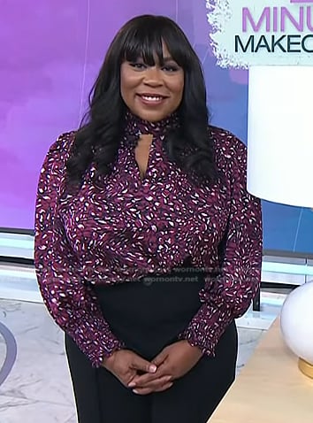 Charli Penn's printed keyhole blouse on Today