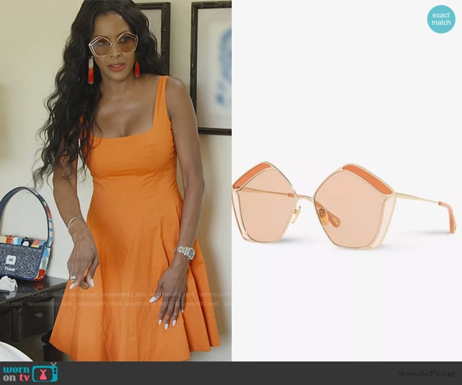 Stacey’s pentagon sunglasses on RHOP