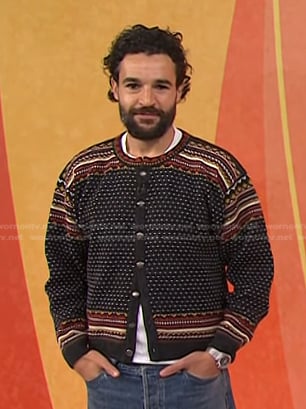 Christopher Abbott’s fair isle cardigan on Today