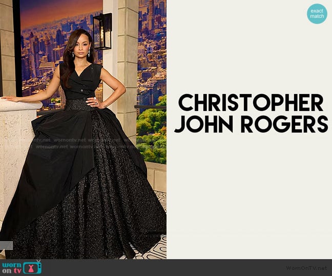 Christopher John Rogers Custom Dress worn by Sai De Silva on The Real Housewives of New York City