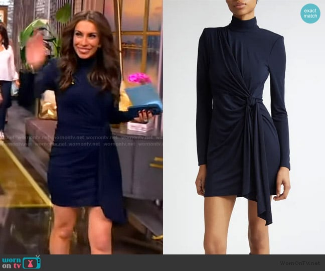 Cinq a Sept Johnson Knit Turtleneck Tie-Waist Minidress worn by Alyssa Farah Griffin on The View