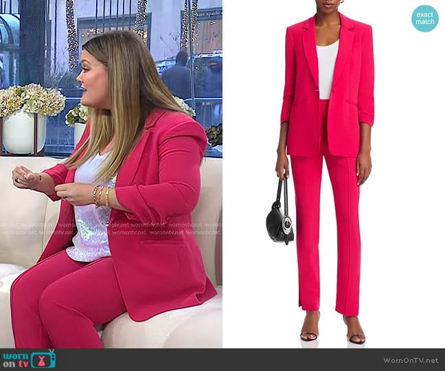 Cinq a Sept Khloe Ruched-Cuff Blazer and Brianne Pants worn by Jamie Kern Lima on Today