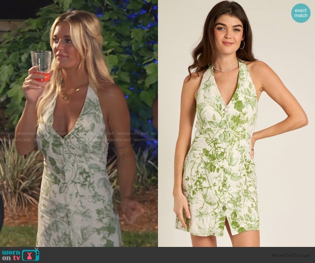 Clearwater  Aspen Tropical Mini Dress worn by Salley Carson on Southern Charm