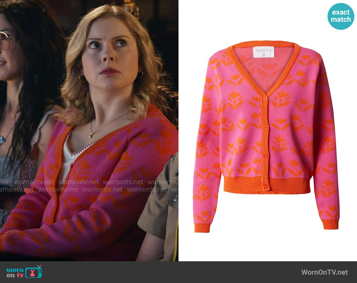 Compania Fantastica Floral Cardigan worn by Sam (Rose McIver) on Ghosts