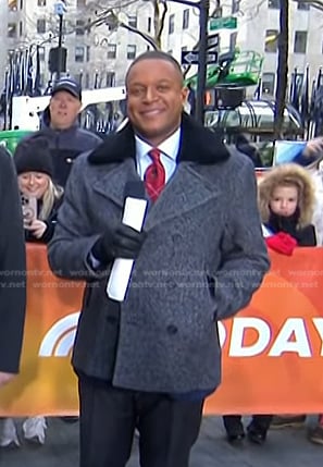 Craig's grey peacoat on Today