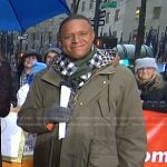 Craig Melvin’s army green hooded coat on Today