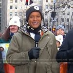 Craig Melvin’s army green hooded coat on Today