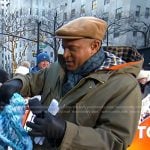 Craig Melvin’s army green hooded coat on Today