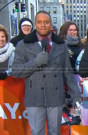 Craig’s grey peacoat on Today