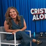 Cristela Alonzo’s black leather mules on Access Hollywood