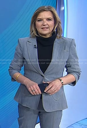 Christine Romans’ grey blazer and cropped pants on Today